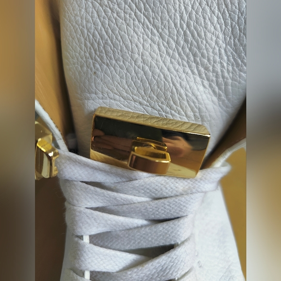 Buscemi wedge sneakers white leather eu 39/us 8.5 - Picture 10 of 12